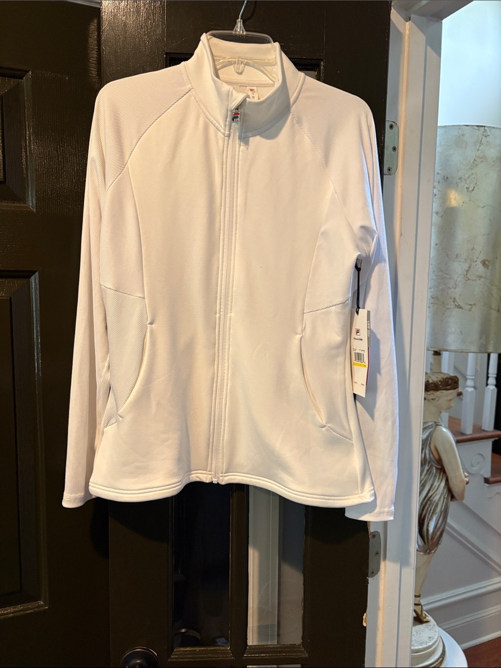Fila White Full-Zip Athletic Jacket